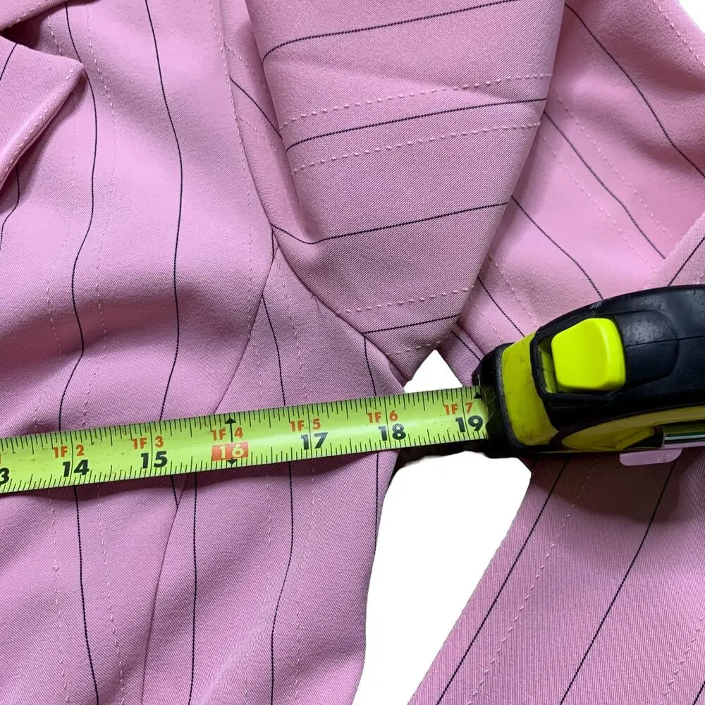 Vintage Y2K Pink Pinstripe Blazer Size 11
